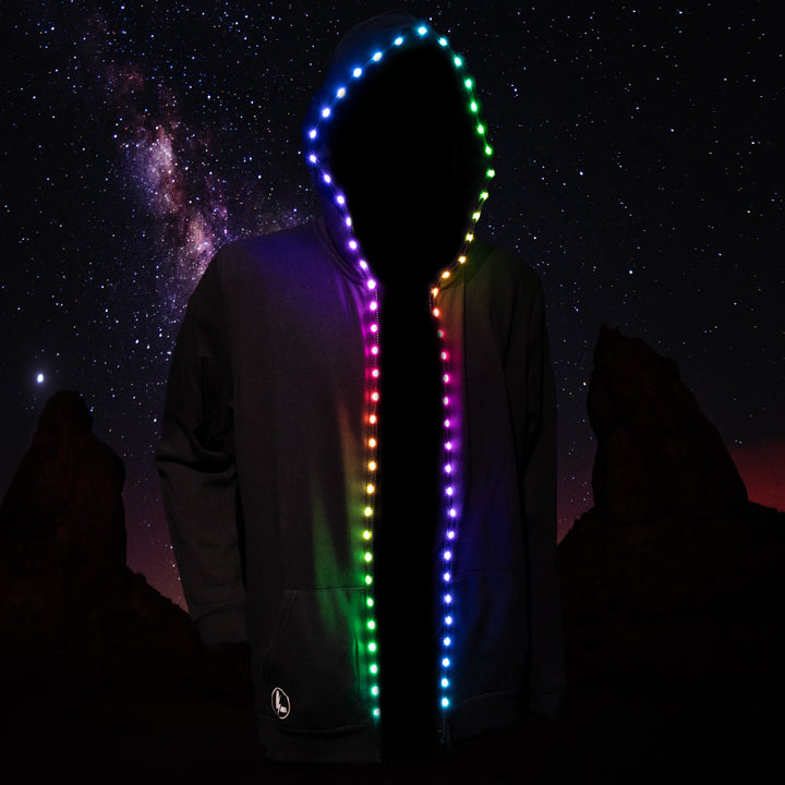 Luminoid LED Hoodie - Bluetooth App Controlled - Rechargeable
