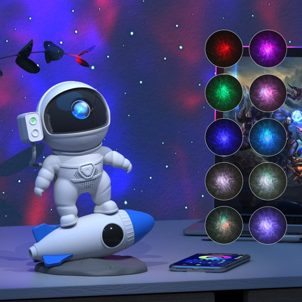 Rocket Astronaut Nebula Star Projector – Glowy Zoey