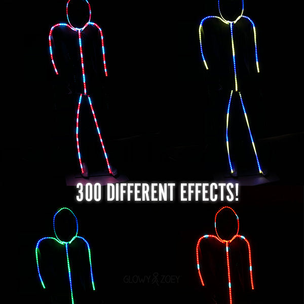 Luminoid Digital Smart Light-up LED Stick Figure w/ Free Rechargeable Battery