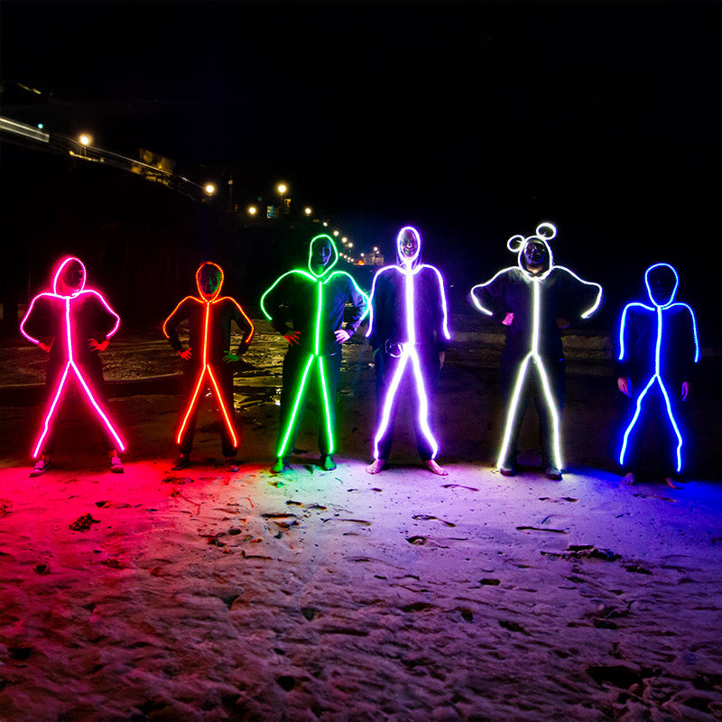 Glowy Zoey The Original LED Light Up Stick Figure Suit