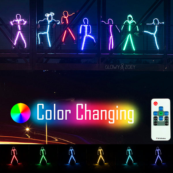 RGB Color Changeable light up LED Stick Figure