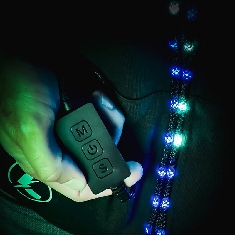 Luminoid LED Hoodie - Bluetooth App Controlled - Rechargeable