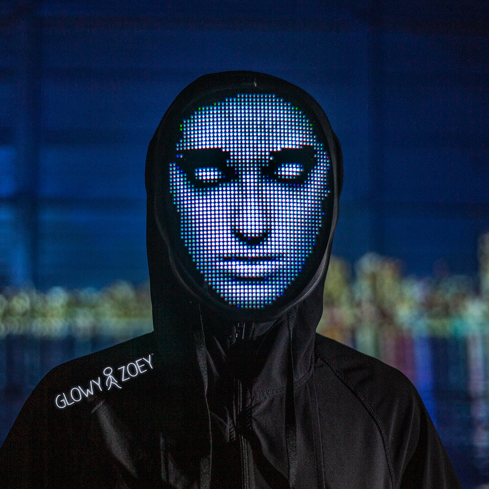 Controlled Led Mask Face Transforming LED Mask - App Controlled – Glowy Zoey