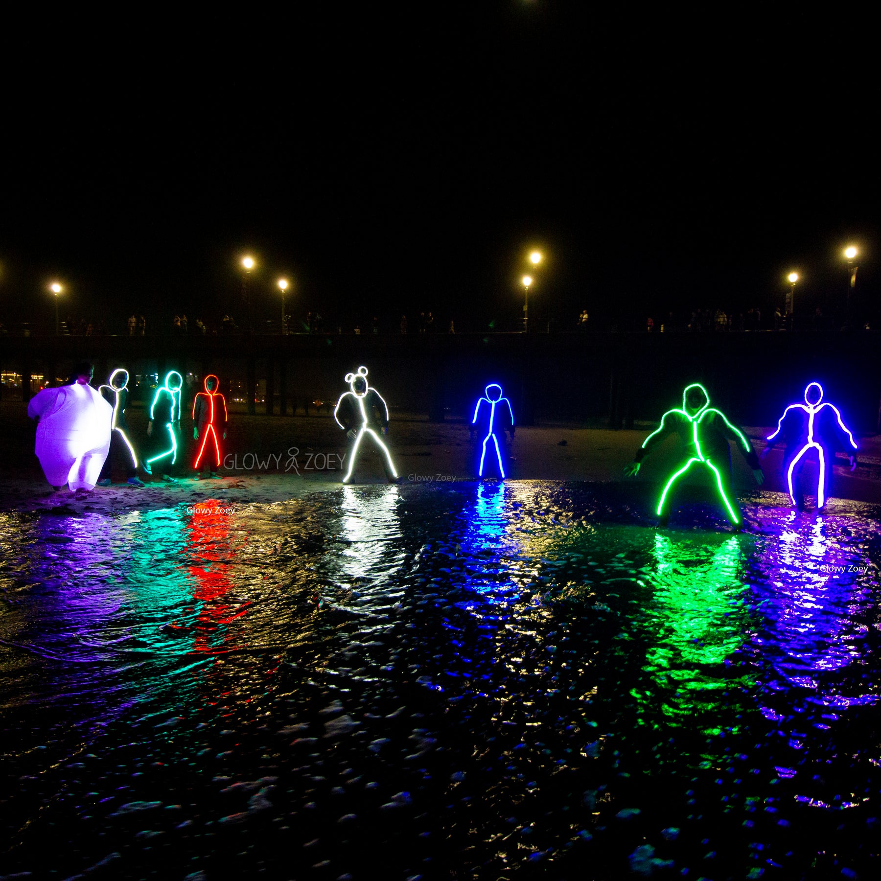 RGB Color Changeable light up LED Stick Figure Kit by Glowy Zoey