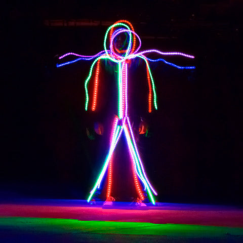 RGB Color Changeable light up LED Stick Figure Kit by Glowy Zoey
