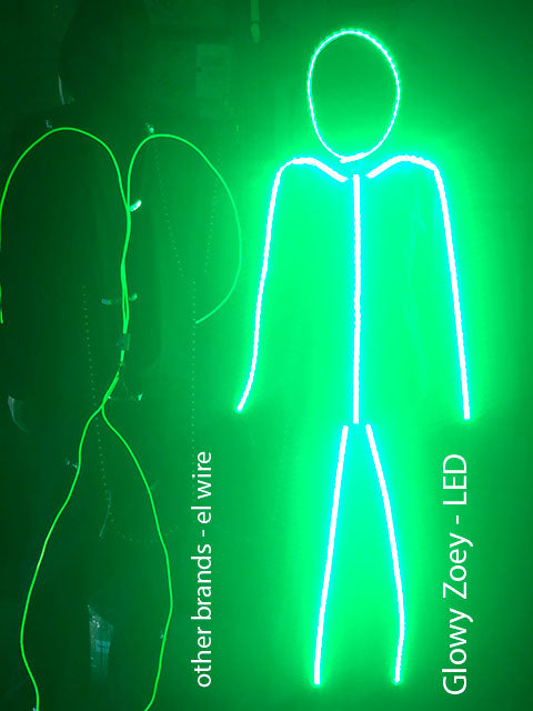 RGB Color Changeable light up LED Stick Figure Kit by Glowy Zoey