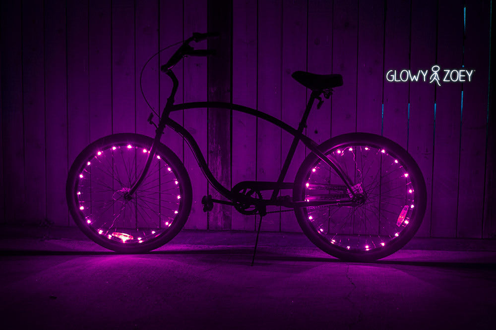 Bike Lights Bicycle LED Wheel Lamp w/ BATTERIES Visible for Safety